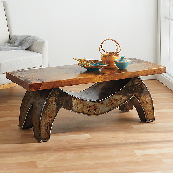 Wave Coffee Table by Ben Gatski and Kate Gatski (Metal Cabinet) | Artful Home