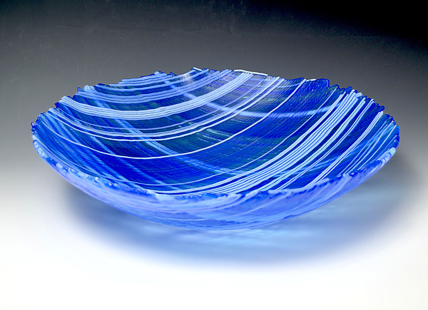 Multi-Blue Striped Bowl