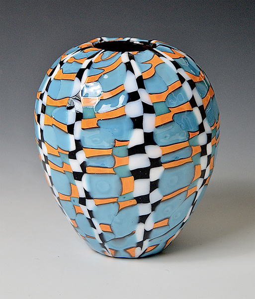 Checkered Murrini Vase