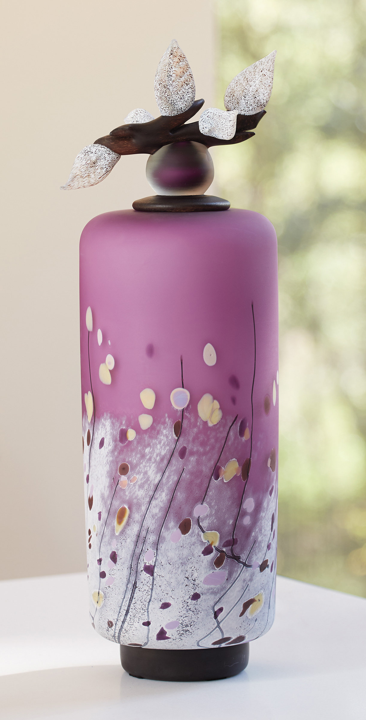 Winter Wildflowers Tall Cylinder in Violet