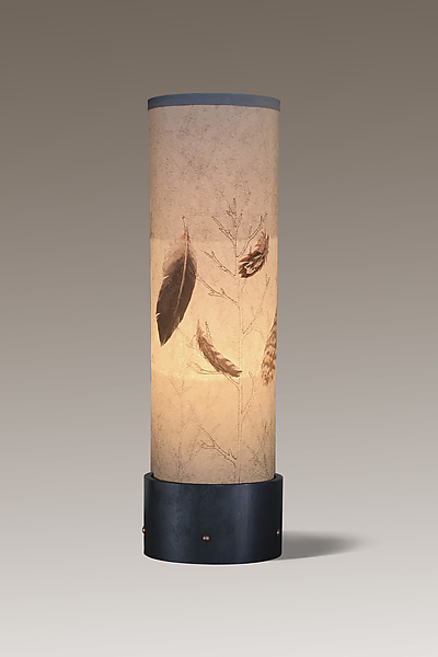 Feathers Luminaire Table Lamp by Janna Ugone (Mixed-Media Table Lamp) | Artful Home