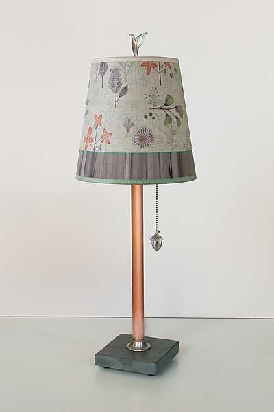 Flora and Maze Copper Table Lamp