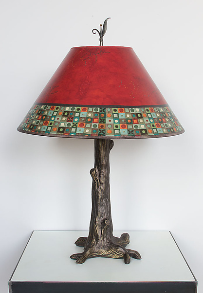Mosaic Bronze Tree Table Lamp